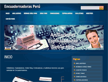 Tablet Screenshot of encuadernadorasperu.com